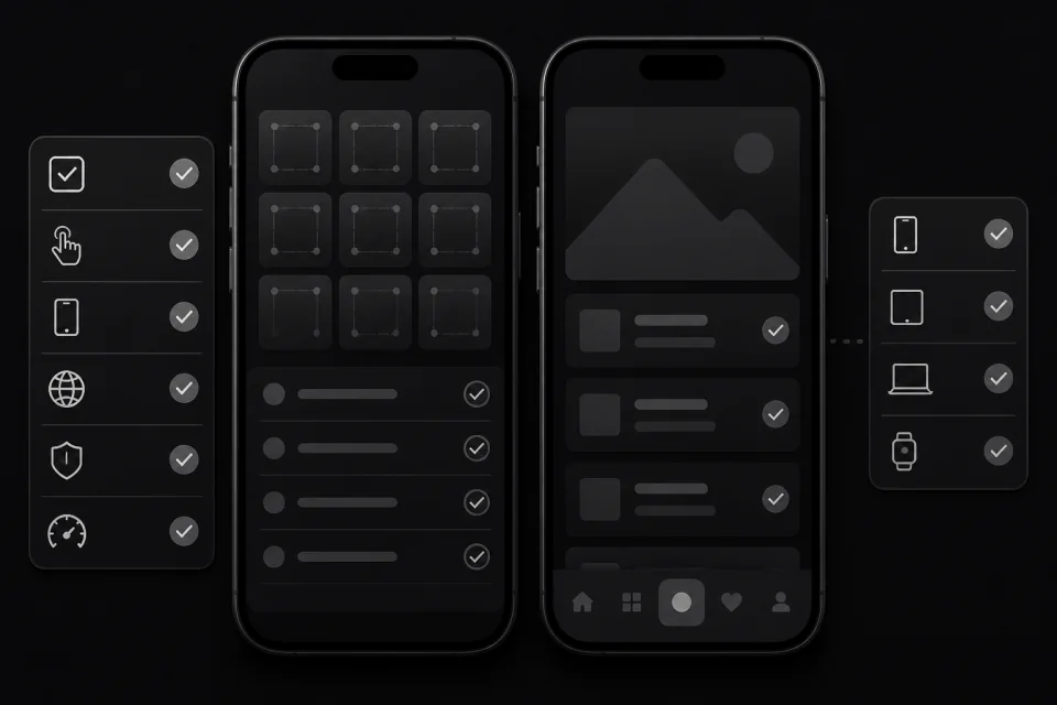 Monochrome mobile application quality assurance across devices