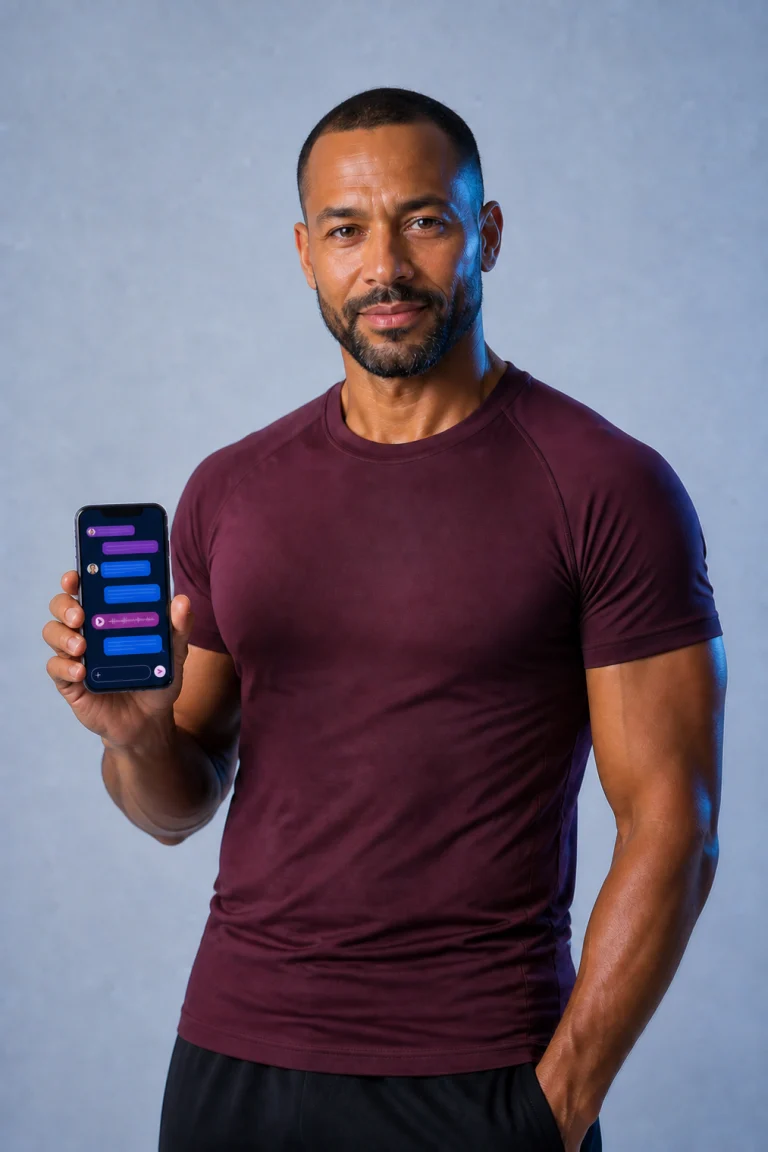 Personal trainer beside an optional app extension interface